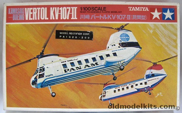 Tamiya 1 100 Boeing Kawasaki Vertol KV 107 II Chinook CH 47 Pan Am